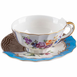Šalica za čaj s tanjurićem HYBRID KERMA Seletti