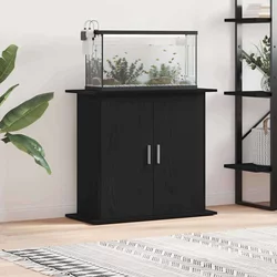 Stalak za akvarij crni hrast 81x36x73 cm Konstruirano drvo