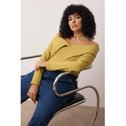 Trendyol Curve Ženska bluza Tbbaw25Af00024, Zelena