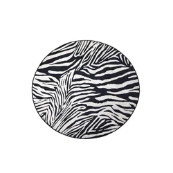Conceptum Hypnose Tepih Zebra, O140 cm, Crno-beli