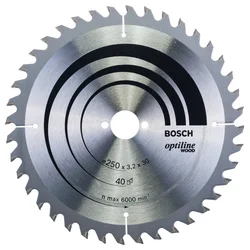Bosch List kružne testere Optiline Wood 2608640670, 250 x 30 x 3,2 mm, 40