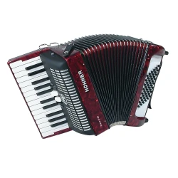 Harmonika Bravo II 48 Red silent key Hohner