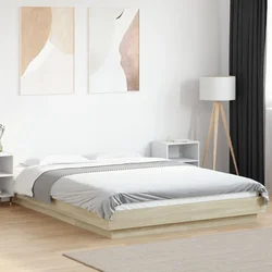 Posteljni okvir sonoma hrast 140x200 cm inženirski les