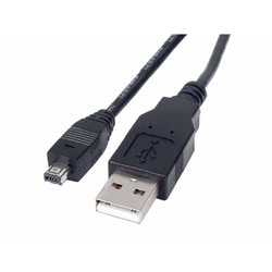 USB kabel TIP A moški-B 4-p mini moški 1,8m, črni CC-121-4P/1,8