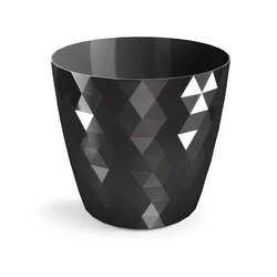 Don-Plast Saksija Cristal, 180 mm, Crna
