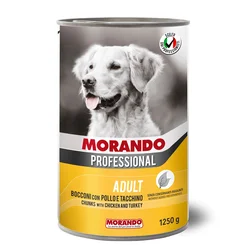 Morando Adult Komadići Piletina i Ćuretina, 1250g konzerva za pse