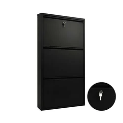 Hanah Home Cipelarnik Primo 3, 50x104x15 cm, Crni