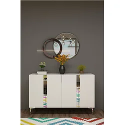 HANAH HOME Konzola Anka 120 White Silver