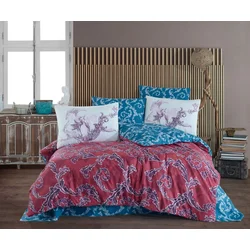 LEssentiel Maison Ranforce posteljina Avangarde, 200x220cm, Plavo-crvena