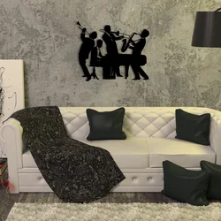 Wallity Zidna dekoracija Titanic Jazz, 52,5 x 43,5, Crna