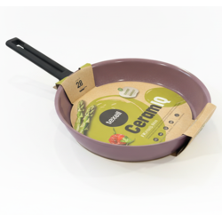 Texell Tiganj CeramIQ TPCQ-D28, 28 cm, Duboki, Prljavo roze