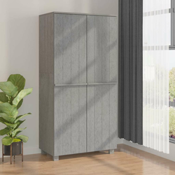 Ormar HAMAR svjetlosivi 89 x 50 x 180 cm od masivne borovine