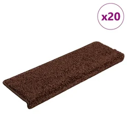 Prostirke za stepenice 20 kom 65x21x4 cm smeđe pravokutne rubove