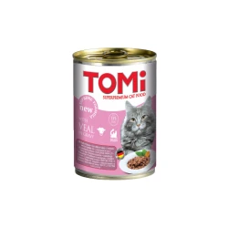 TOMI Vlažna hrana za mačke u konzervi, Teletina, 400 g