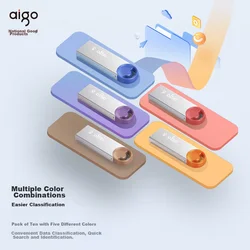 Aigo USB Flash memorija, 8GB, USB 2.0, 10 komada, Višebojna