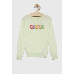 Otroški pulover Guess zelena barva