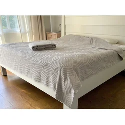 Letnji frotirni prekrivač - Sara - 200x240cm Siva boja