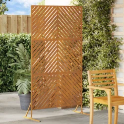 Zaslon za privatnost 100 x 50 x 180 cm Otporni čelik Rđa