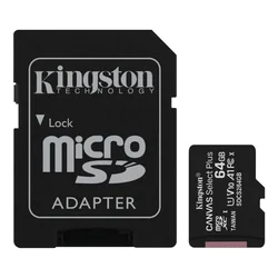 KINGSTON Memorijska kartica A1 MicroSDXC 64GB 100R class 10 SDCS2/64GB + adapter