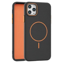 Leather Grip MagSafe maska za iPhone 11 Pro - Crna
