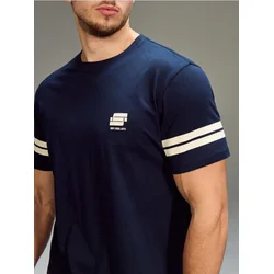 Sinsay - Pamučna majica sa printom - mornarsko