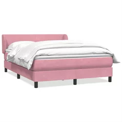 Box Spring krevet s madracem ružičasti 160x220 cm baršun