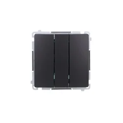 Simon Basic trojno stikalo (modul) 10AX, 250V, hitri konektorji, črna barva BMW31.01/49