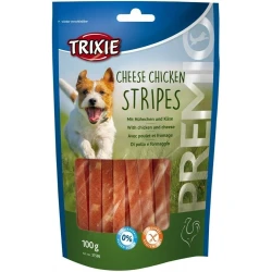 TRIXIE Poslastice za pse Premio Cheese Stripes, Pileće trake sa sirom, 100 g