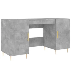 Radni stol boja betona 140 x 50 x 75 cm od konstruiranog drva