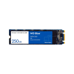 SSD WD Blue SN550 250GB, M 2, PCIe NVMe Read/Write: 2400 / 950 MB/s, 170k/135k IOPS, TBW 150TB