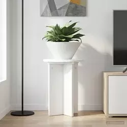Stalak za biljke 2 pcs Bijela O29,5 x 40 cm Konstruirano drvo