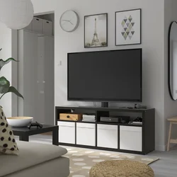 KALLAX TV stalaža, crnosmeđa, 147x60 cm
