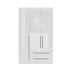 JELA PLAKAR P32/PN - kolekcija Piano - Kristalno bela/Kristalno Bela HG Lak - 137x224x56 cm