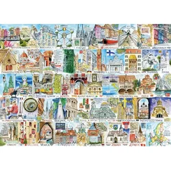 Gibsons - Puzzle Znamenitosti in zvoki Evrope - 1 000 kosov