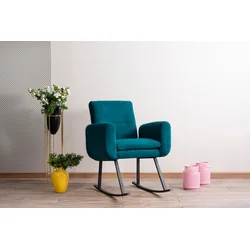 Atelier del Sofa Fotelja za ljuljanje Kono Petrolej
