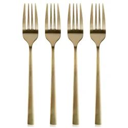 shumee 4x Zlate desertne vilice Desert Cakes Majhne vilice Set vilic