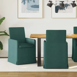 Trpezarijske stolice 2 pcs Tamnozelena 57 x 67 x 95 cm tkanina
