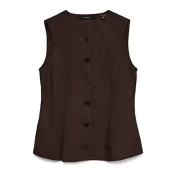 Vero Moda Telovnik Selma 10345675 Rjava Regular Fit