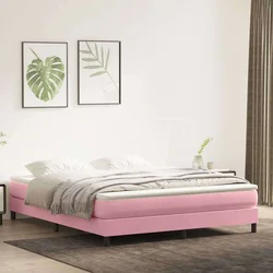 Box Spring krevet bez madracem ružičasti 180x220 cm baršun