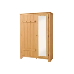 Garderobna omara Denton 1276 (Rjava) Rjava, 170x120x50cm, Vrata omare: S tečaji