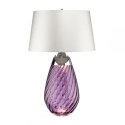Elstead LENA-TL-L-PLUM-OWSS-LED Stona lampa LENA 1xE27/40W/230V 74cm ružičasta/bela