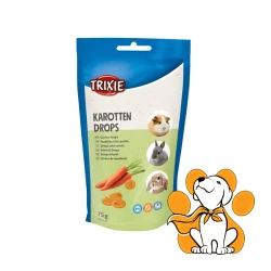 Trixie Poslastica za Glodare Mini Drops Šargarepa 75g – Povrtna Poslastica