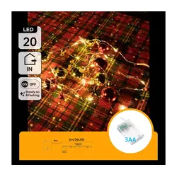 Aigostar - LED lanac 20xLED/3xAA 2m topla bela