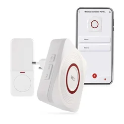 Bežično zvono za utičnicu GoSmart 230V + 1xCR2032 belo Wi-Fi