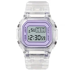 Digitalna ura Transparent - vijolična KP21627