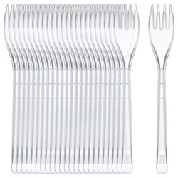 Northix Plastične vilice za večkratno uporabo, 17,5 cm, komplet 25 kosov