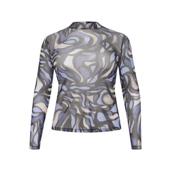 KAFFE CURVE Majica johanna indigo/mešane barve