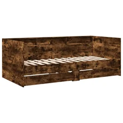 Vidaxl Dnevna postelja s predali brez vzmetnice 75x190 cm