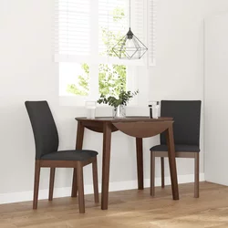 vidaXL Jedilni stoli z blazinami 2 kosa Brown Solid Wood Rubber