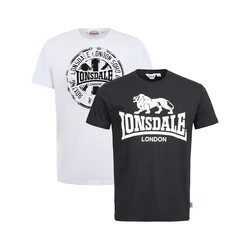 LONSDALE Majica Dildawn  črna / bela